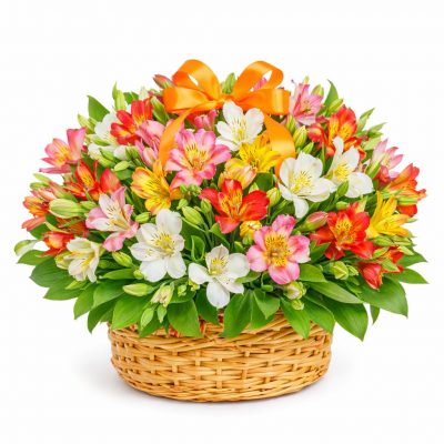 Цветы в корзинке «Краски весны»